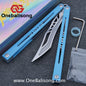 Banshu Creation Laser Original Balisong ABS Plastic Scales+Steel Lining Handle 440c Stainless Steel Blade Bushings