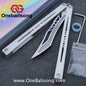 Banshu Creation Laser Original Balisong ABS Plastic Scales+Steel Lining Handle 440c Stainless Steel Blade Bushings