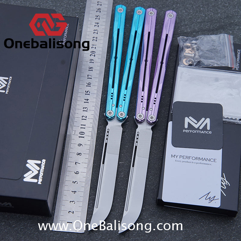 MY Performance WAVE Mainline Balisong 7075 Aluminium Alloy Handle 5cr15 MOV Stainless Steel Blade