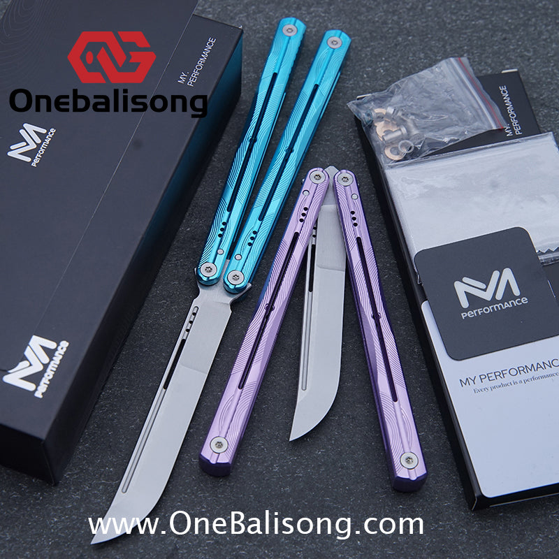 MY Performance WAVE Mainline Balisong 7075 Aluminium Alloy Handle 5cr15 MOV Stainless Steel Blade