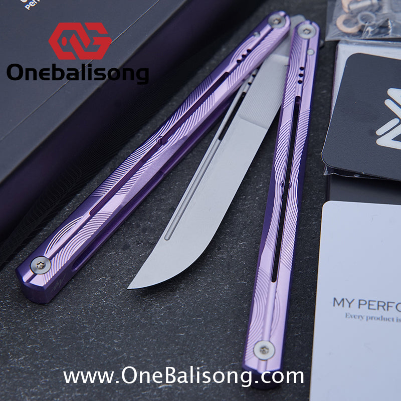 MY Performance WAVE Mainline Balisong 7075 Aluminium Alloy Handle 5cr15 MOV Stainless Steel Blade