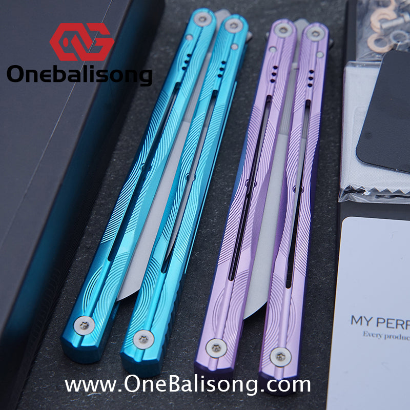 MY Performance WAVE Mainline Balisong 7075 Aluminium Alloy Handle 5cr15 MOV Stainless Steel Blade