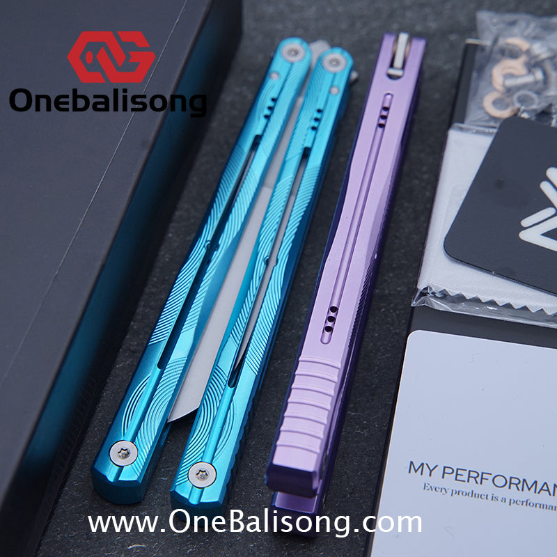 MY Performance WAVE Mainline Balisong 7075 Aluminium Alloy Handle 5cr15 MOV Stainless Steel Blade
