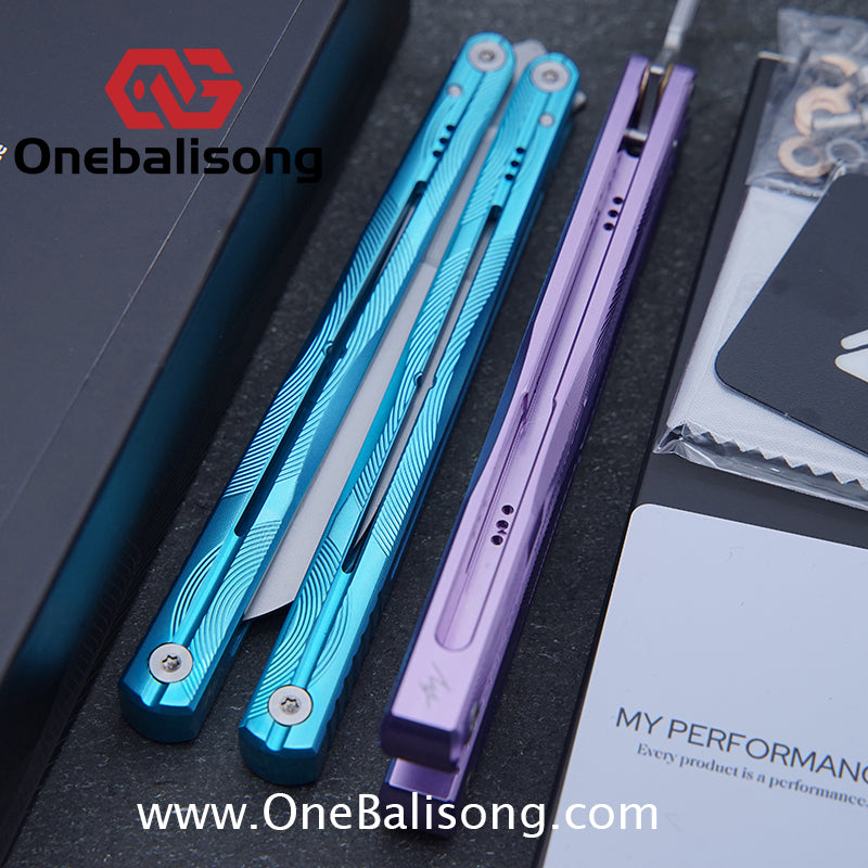MY Performance WAVE Mainline Balisong 7075 Aluminium Alloy Handle 5cr15 MOV Stainless Steel Blade