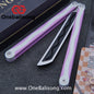 TITUS LONGSLIP Hot Dog Original Balisong 7075 Aviation Aluminum+G10 Patch Handle 14C28N Stainless Steel Blade Bushing