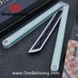 TITUS LONGSLIP Hot Dog Original Balisong 7075 Aviation Aluminum+G10 Patch Handle 14C28N Stainless Steel Blade Bushing