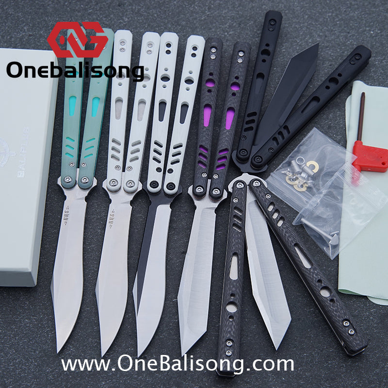 Baliplus REP Special Edition Balisong Clone G10 Patch Titanium alloy-handle stainless steel blade