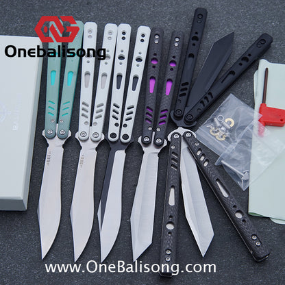 Baliplus REP Special Edition Balisong Clone G10 Patch Titanium alloy-handle stainless steel blade