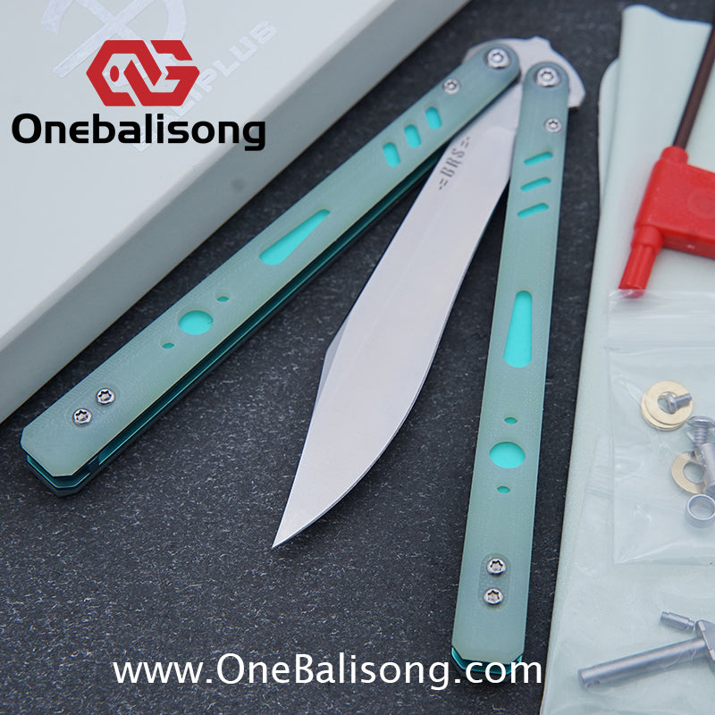 Baliplus REP Special Edition Balisong Clone G10 Patch Titanium alloy-handle stainless steel blade