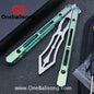 THEONE Reaper/Blackbird Balisong Clone TC4 Titanium Alloy Handle Stainless Steel Blade One-piece structure Bushing