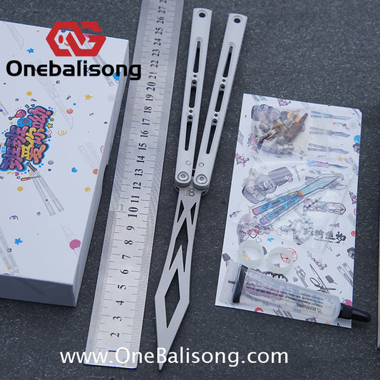 Banshu Creation Pagos Balisong Clone 7075 Aluminum Alloy Handle 440c Stainless Steel Blade Bushings