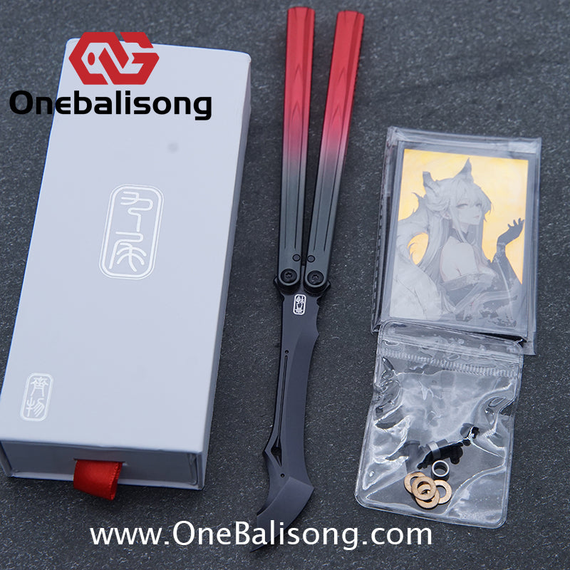 Curiosity Nine-Tails Original Balisong Aluminum Alloy Handle Stainless Steel Blade Bushings