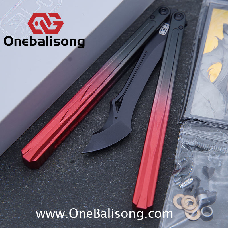 Curiosity Nine-Tails Original Balisong Aluminum Alloy Handle Stainless Steel Blade Bushings