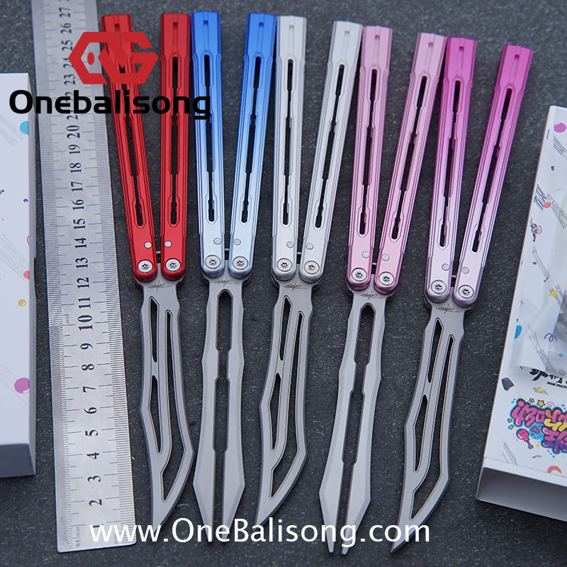 Banshu Creation 8803 Original Balisong 7075 Aluminum Alloy Handle 440C Stainless Steel Blade Bushings