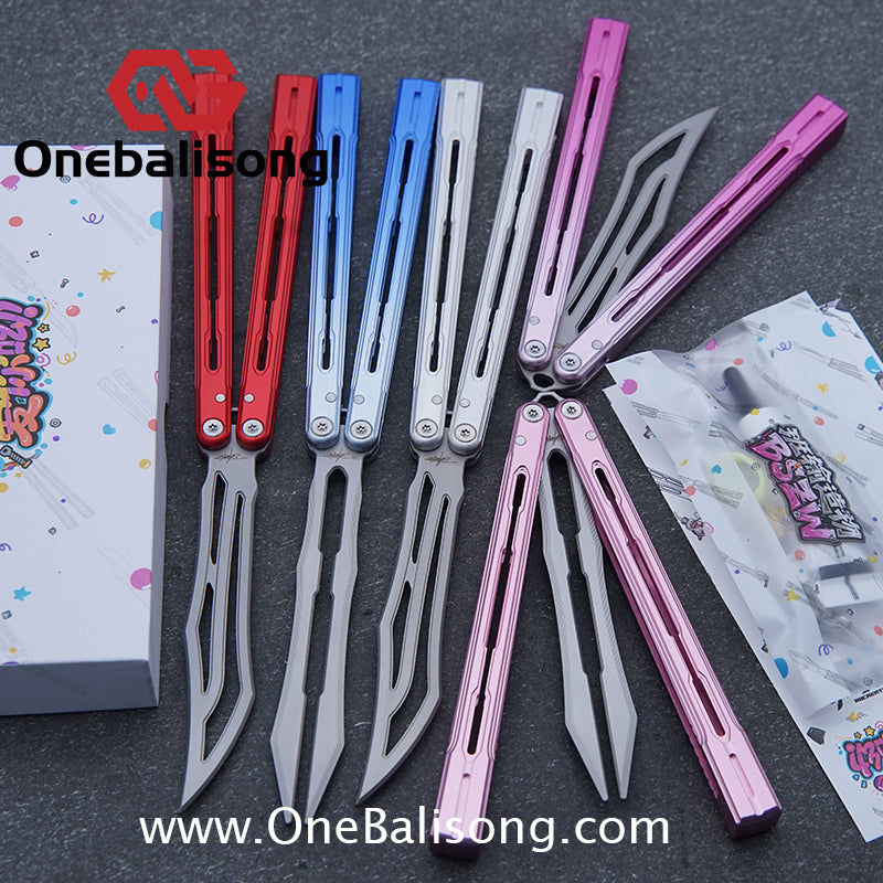 Banshu Creation 8803 Original Balisong 7075 Aluminum Alloy Handle 440C Stainless Steel Blade Bushings