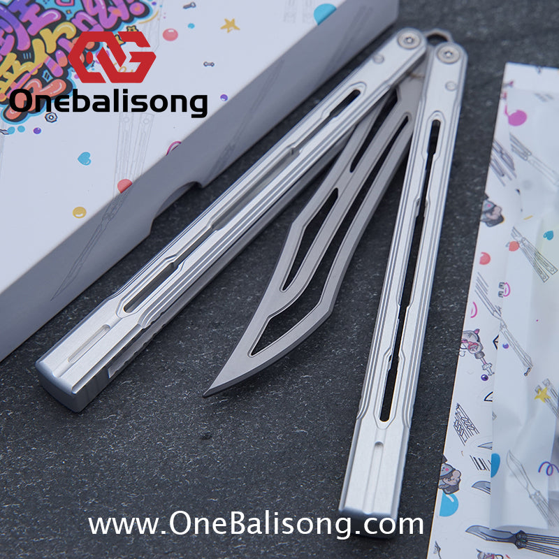 Banshu Creation 8803 Original Balisong 7075 Aluminum Alloy Handle 440C Stainless Steel Blade Bushings