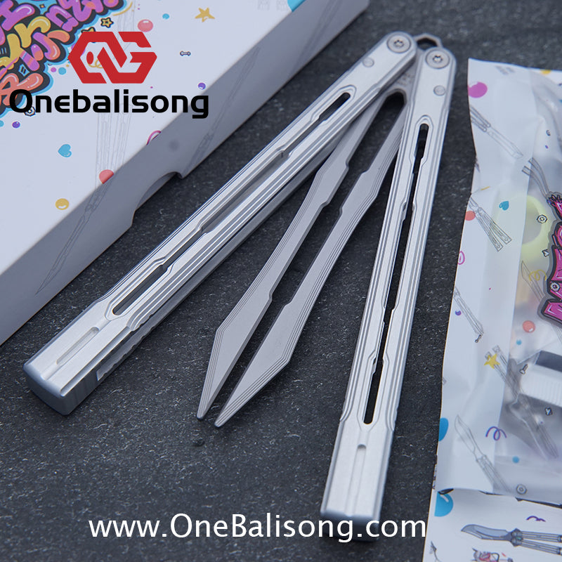 Banshu Creation 8803 Original Balisong 7075 Aluminum Alloy Handle 440C Stainless Steel Blade Bushings