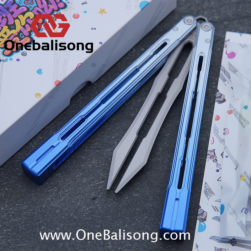 Banshu Creation 8803 Original Balisong 7075 Aluminum Alloy Handle 440C Stainless Steel Blade Bushings
