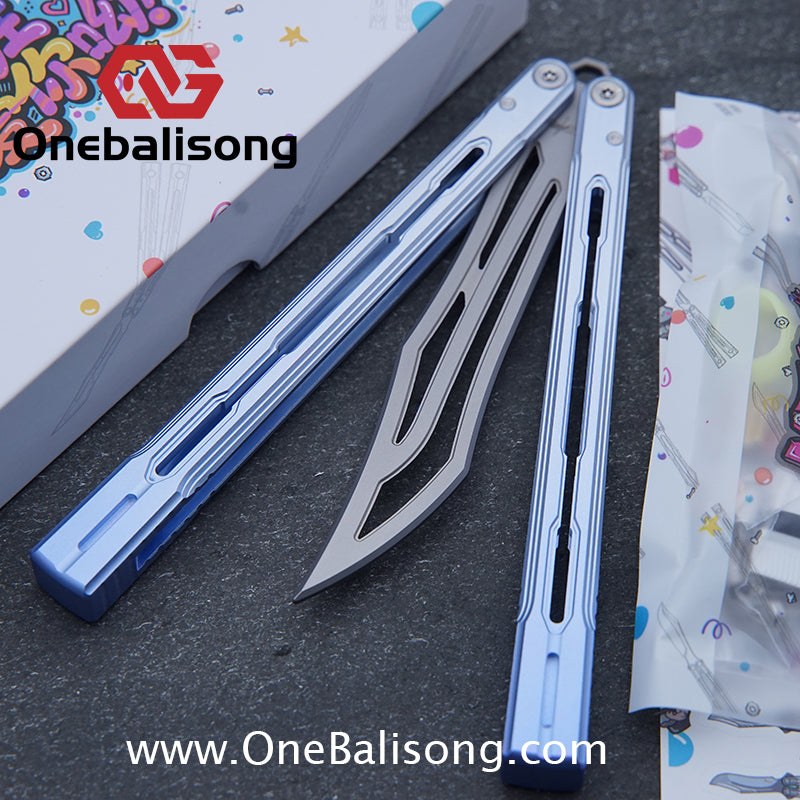 Banshu Creation 8803 Original Balisong 7075 Aluminum Alloy Handle 440C Stainless Steel Blade Bushings
