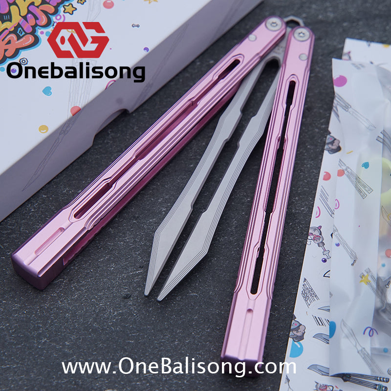 Banshu Creation 8803 Original Balisong 7075 Aluminum Alloy Handle 440C Stainless Steel Blade Bushings