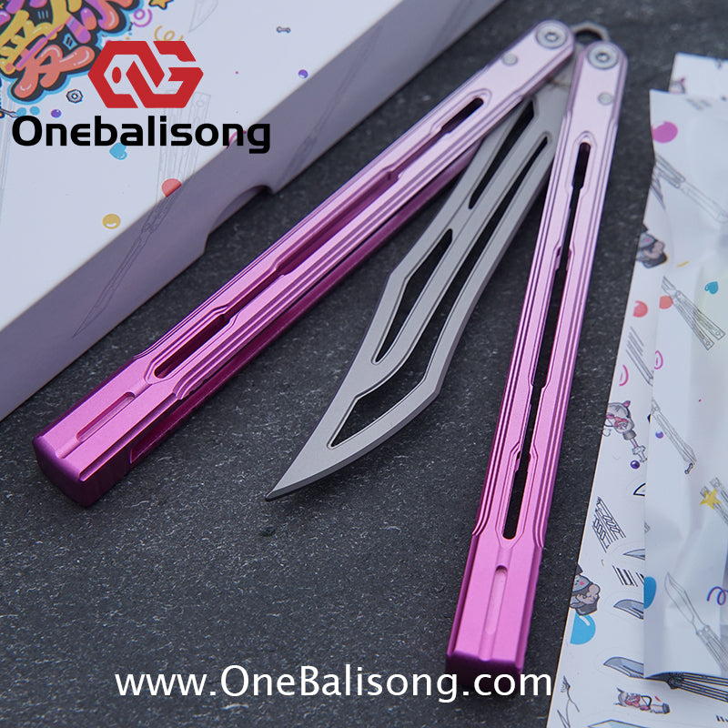 Banshu Creation 8803 Original Balisong 7075 Aluminum Alloy Handle 440C Stainless Steel Blade Bushings