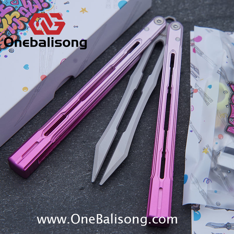 Banshu Creation 8803 Original Balisong 7075 Aluminum Alloy Handle 440C Stainless Steel Blade Bushings