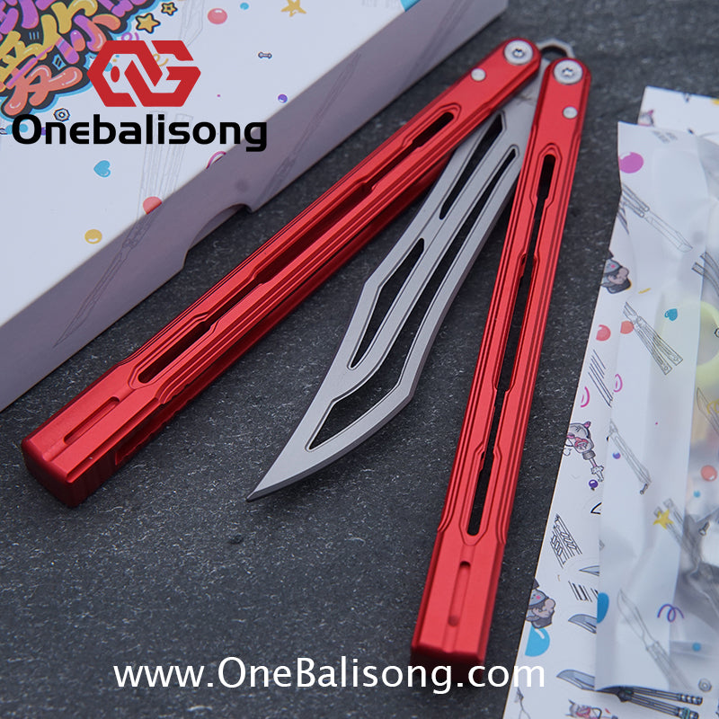 Banshu Creation 8803 Original Balisong 7075 Aluminum Alloy Handle 440C Stainless Steel Blade Bushings