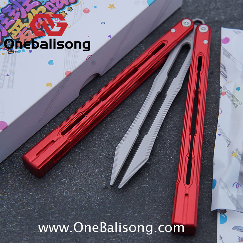 Banshu Creation 8803 Original Balisong 7075 Aluminum Alloy Handle 440C Stainless Steel Blade Bushings