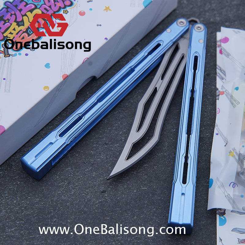 Banshu Creation 8803 Original Balisong 7075 Aluminum Alloy Handle 440C Stainless Steel Blade Bushings