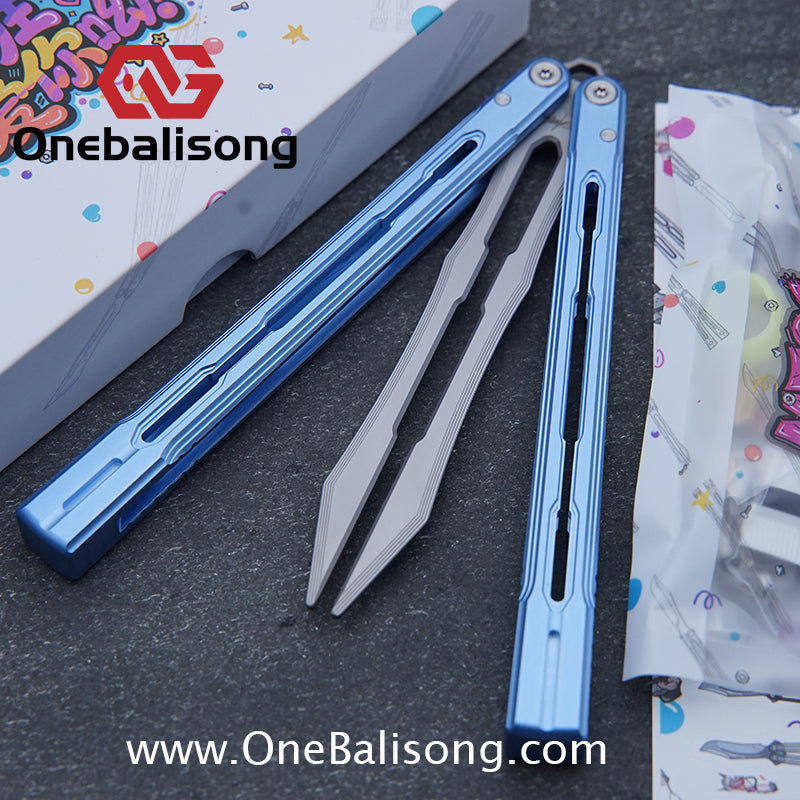 Banshu Creation 8803 Original Balisong 7075 Aluminum Alloy Handle 440C Stainless Steel Blade Bushings