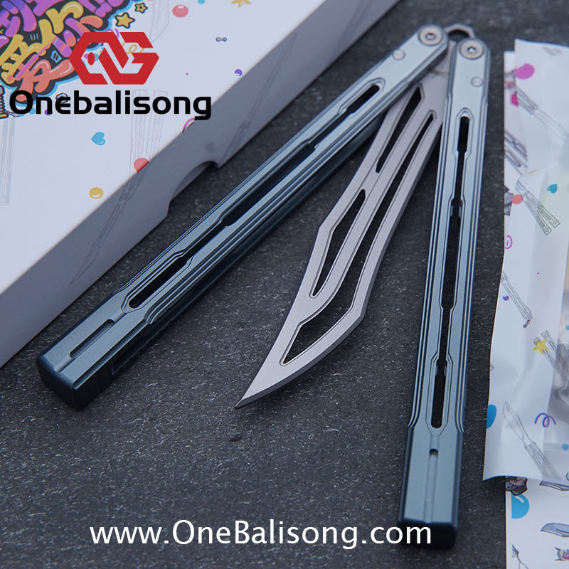 Banshu Creation 8803 Original Balisong 7075 Aluminum Alloy Handle 440C Stainless Steel Blade Bushings