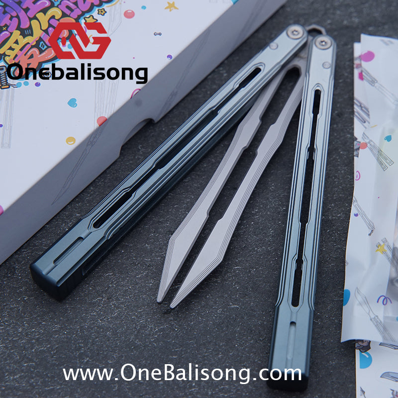 Banshu Creation 8803 Original Balisong 7075 Aluminum Alloy Handle 440C Stainless Steel Blade Bushings