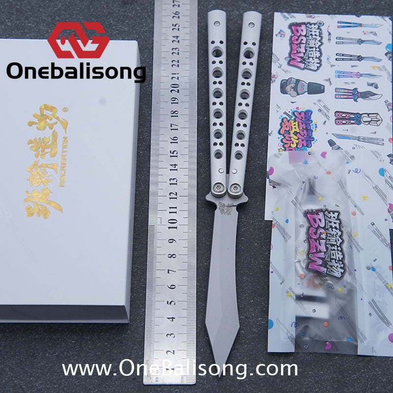Banshu Creation BM67 Balisong Clone Aluminum Alloy Handle Stainless Steel Blade Bushings