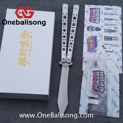 Banshu Creation BM67 Balisong Clone Aluminum Alloy Handle Stainless Steel Blade Bushings