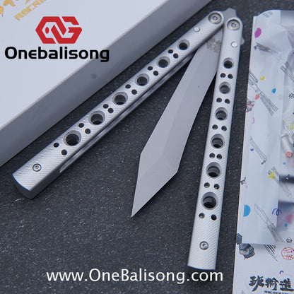 Banshu Creation BM67 Balisong Clone Aluminum Alloy Handle Stainless Steel Blade Bushings
