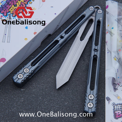 Banshu Creation 8802 Original Balisong 7075 Aluminum Alloy Handle 440C Stainless Steel Blade Bushings