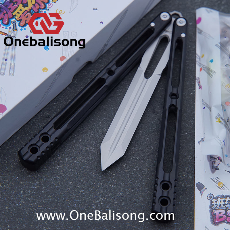 Banshu Creation 8802 Original Balisong 7075 Aluminum Alloy Handle 440C Stainless Steel Blade Bushings