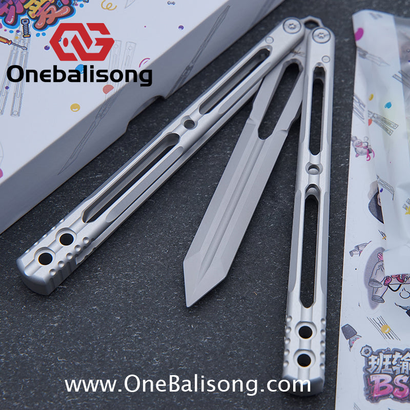 Banshu Creation 8802 Original Balisong 7075 Aluminum Alloy Handle 440C Stainless Steel Blade Bushings