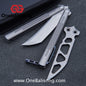 Roar Smallpox Mini Balisong Titanium Alloy Sandwich Handle Stainless Steel 14c28n Blade Bearing Structure