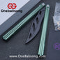 TITAN  & Purple Smoke The Tiger V2 Balisong 7075 Aluminum Alloy Handle 440c Stainless Steel Trainer Blade Bushing