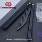 TITAN  & Purple Smoke The Tiger V2 Balisong 7075 Aluminum Alloy Handle 440c Stainless Steel Trainer Blade Bushing