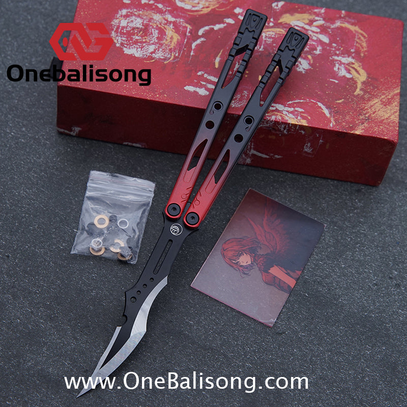 Fairy Lake Balisong 7075 Aluminum Alloy Handle 440c Stainless Steel Blade Bushing