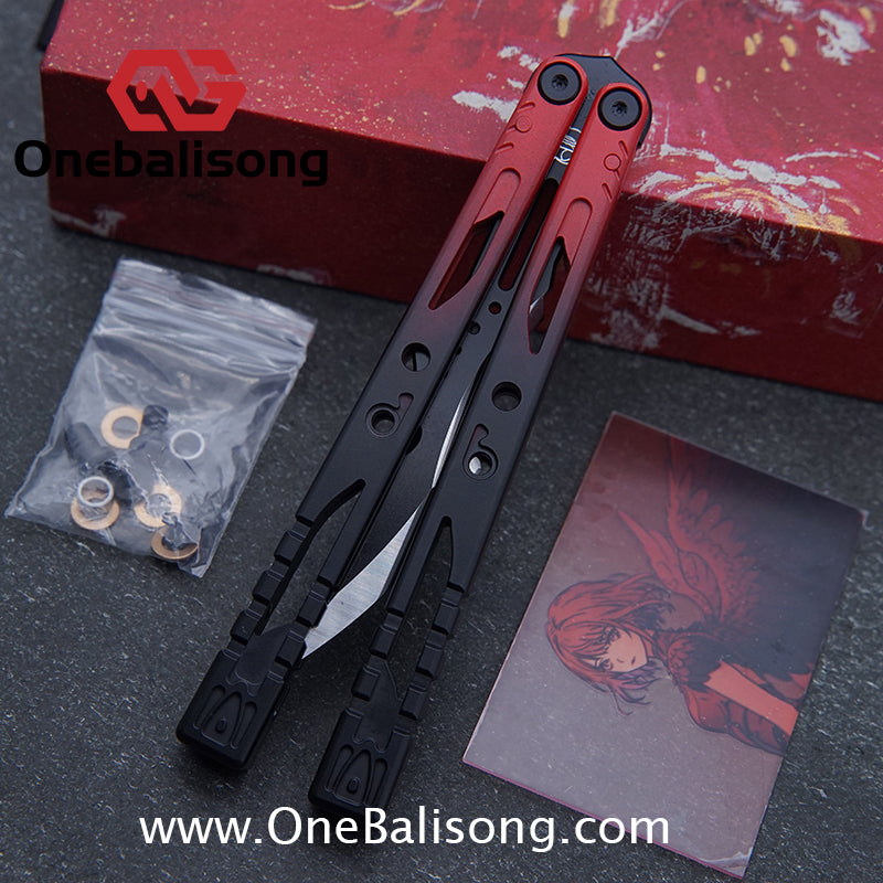 Fairy Lake Balisong 7075 Aluminum Alloy Handle 440c Stainless Steel Blade Bushing