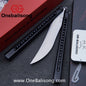 HR DOOM Balisong Aluminum Alloy Handle 14c28n Stainless Steel Blade Bushing