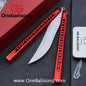 HR DOOM Balisong Aluminum Alloy Handle 14c28n Stainless Steel Blade Bushing