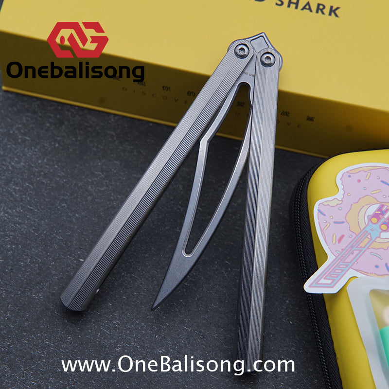 Armed Shark CK Balisong Clone TC4 titanium Alloy Handle 440C stainless steel Blade