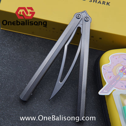 Armed Shark CK Balisong Clone TC4 titanium Alloy Handle 440C stainless steel Blade