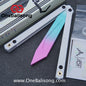 YY Crystallize Balisong Plastic Trainer Outdoor Safe EDC Practice Knife Fancy Folding Knife