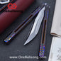 RAD Cygnus V2 Genuine Balisong Titanium-6AL-4V Handle CPM-S35VN Stainless Steel Live Blade Bushing