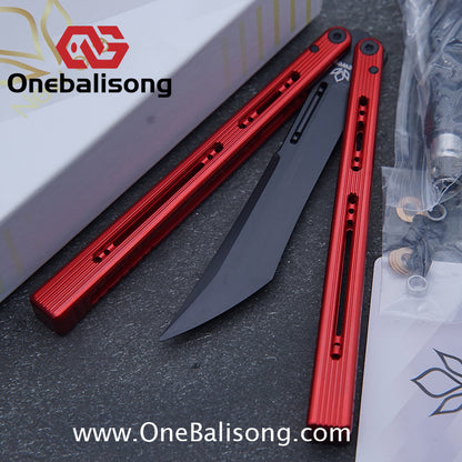 Newera Sunshine V2 Original Balisong 7075 Aluminum Alloy Handle 3Cr13 Stainles Steel Blade Trainer/Tuning Fork/False Edge Bushing